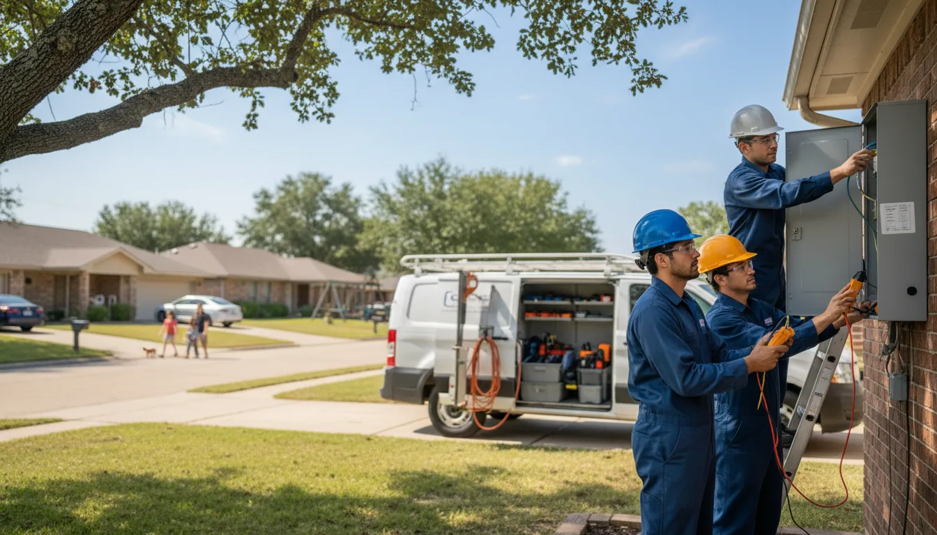 Certified electrician providing emergency electrical services in Forsan, TX